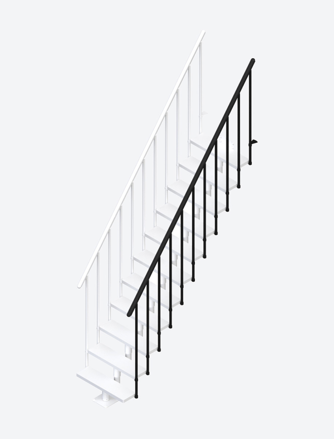 Additional staircase railing DALLAS Black, RAL 9005 Test123