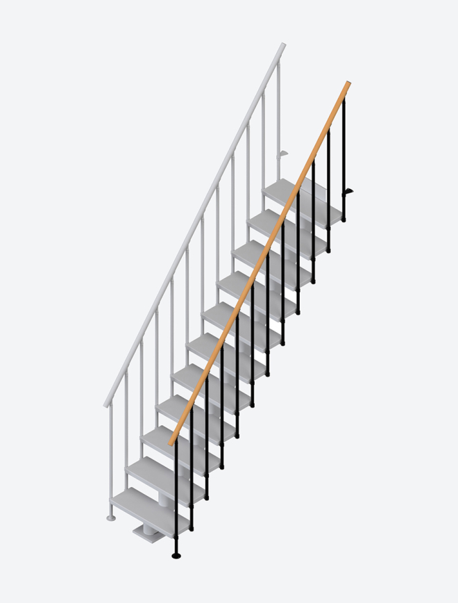 Additional staircase banister CLASSIC 2 Black, RAL 9005 Test123