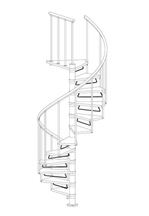 Riser bars for spiral stairs, 12 pcs 